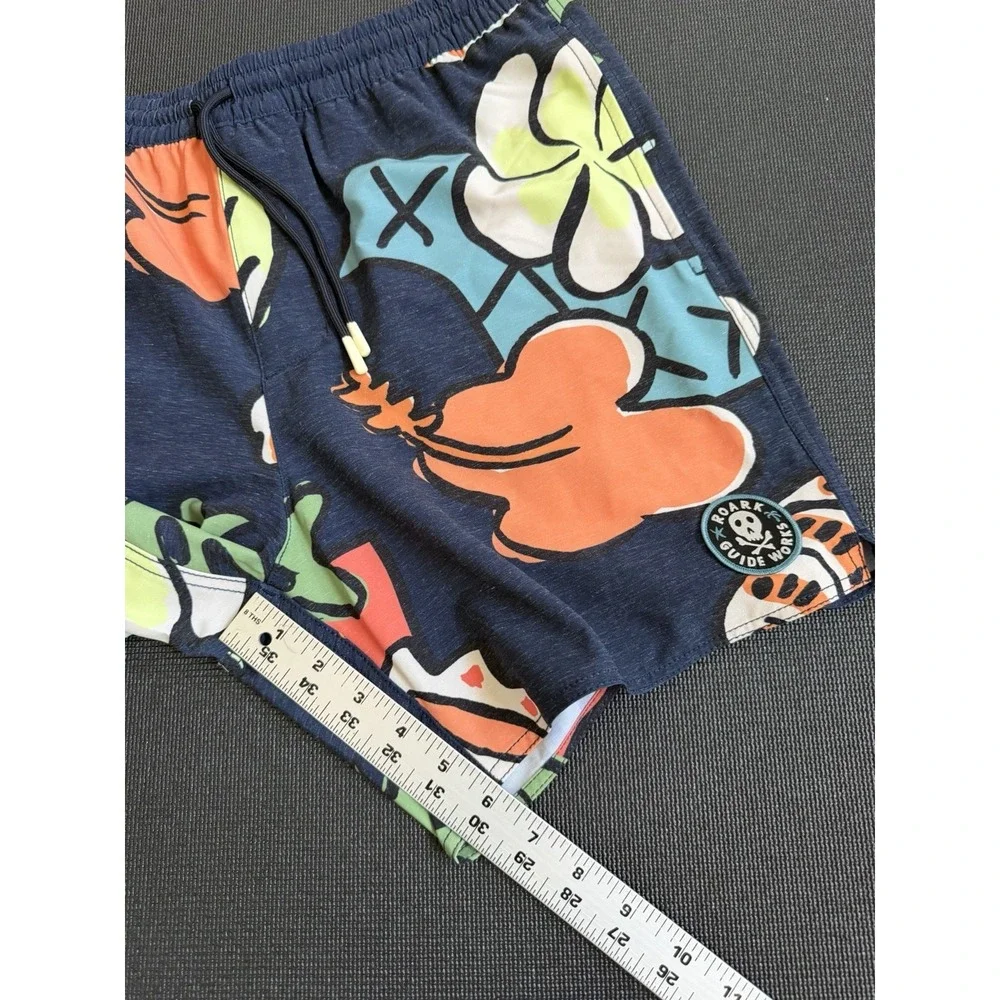 Roark Shorey Trunk Shell Cove Navy Mens M Shorts 6